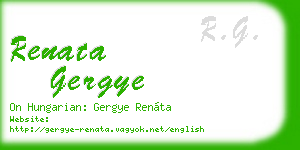 renata gergye business card