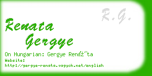 renata gergye business card